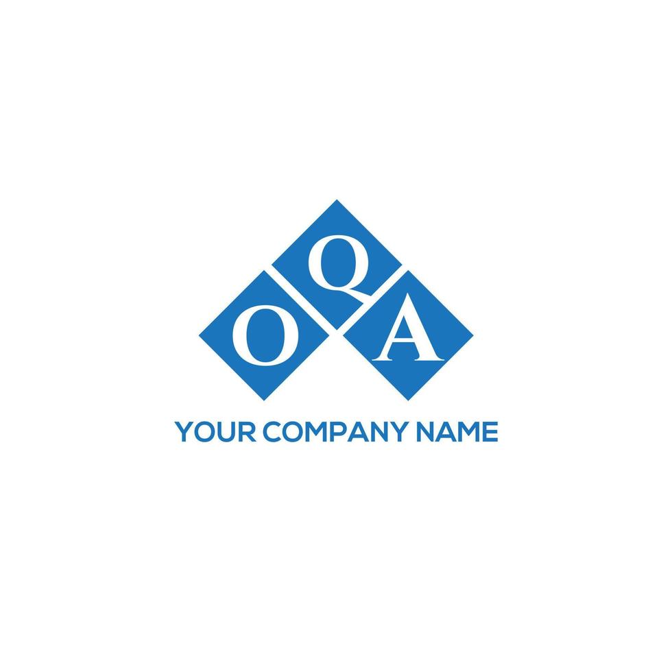OQA letter logo design on white background. OQA creative initials letter logo concept. OQA letter design. vector