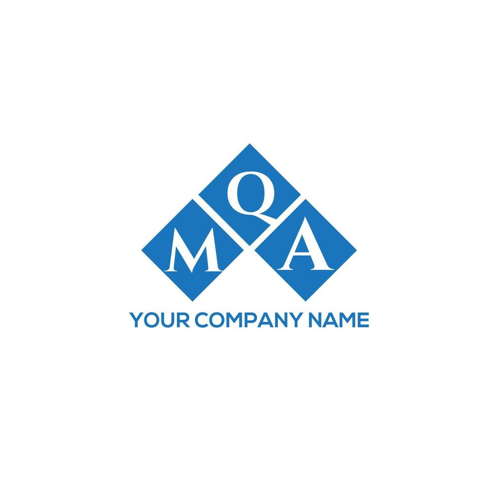 diseño de logotipo de letra mqa sobre fondo blanco. concepto de logotipo de letra de iniciales creativas mqa. diseño de letras mqa. vector