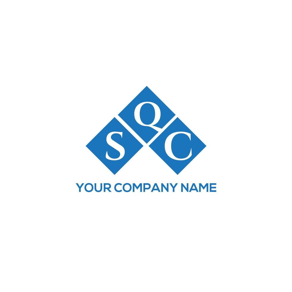 SQC letter logo design on white background. SQC creative initials letter logo concept. SQC letter design. vector