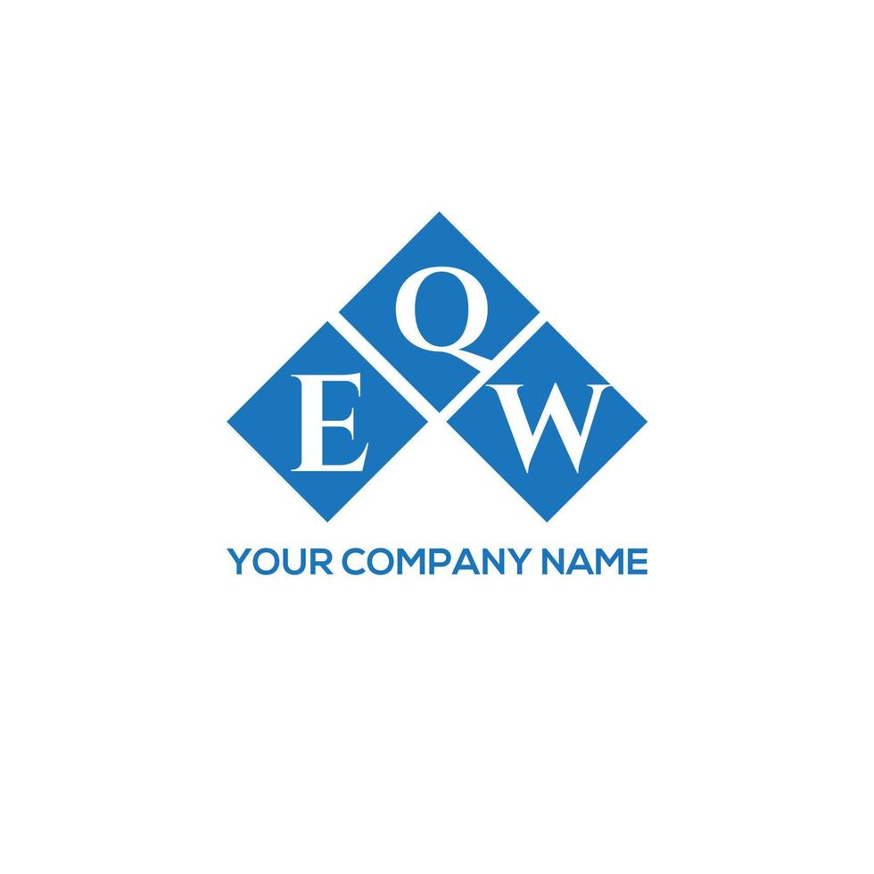 EQW letter logo design on white background. EQW creative initials letter logo concept. EQW letter design. vector