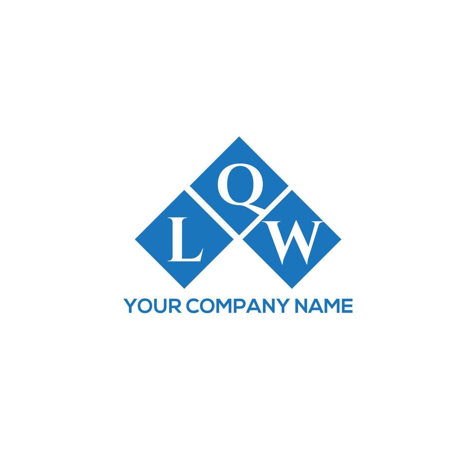 LQW letter logo design on white background. LQW creative initials letter logo concept. LQW letter design. vector