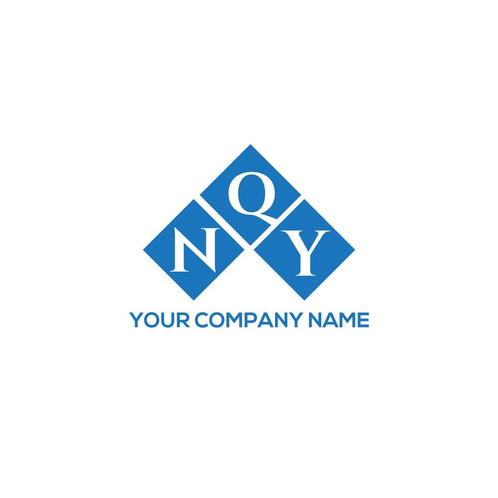 NQY letter logo design on white background. NQY creative initials letter logo concept. NQY letter design. vector