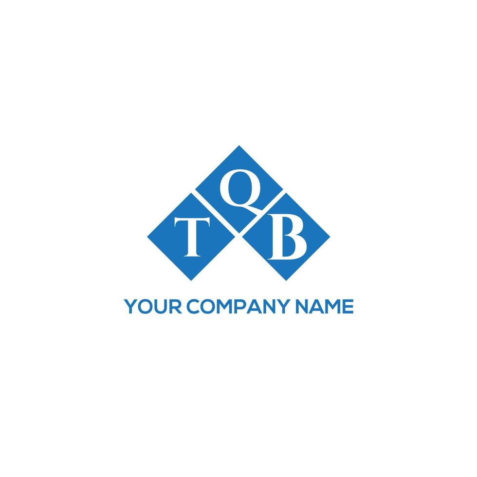 TQB letter logo design on white background. TQB creative initials letter logo concept. TQB letter design. vector