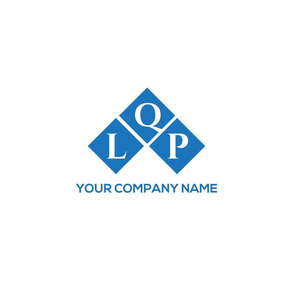 diseño de logotipo de letra lqp sobre fondo blanco. Concepto de logotipo de letra de iniciales creativas lqp. diseño de letras lqp. vector