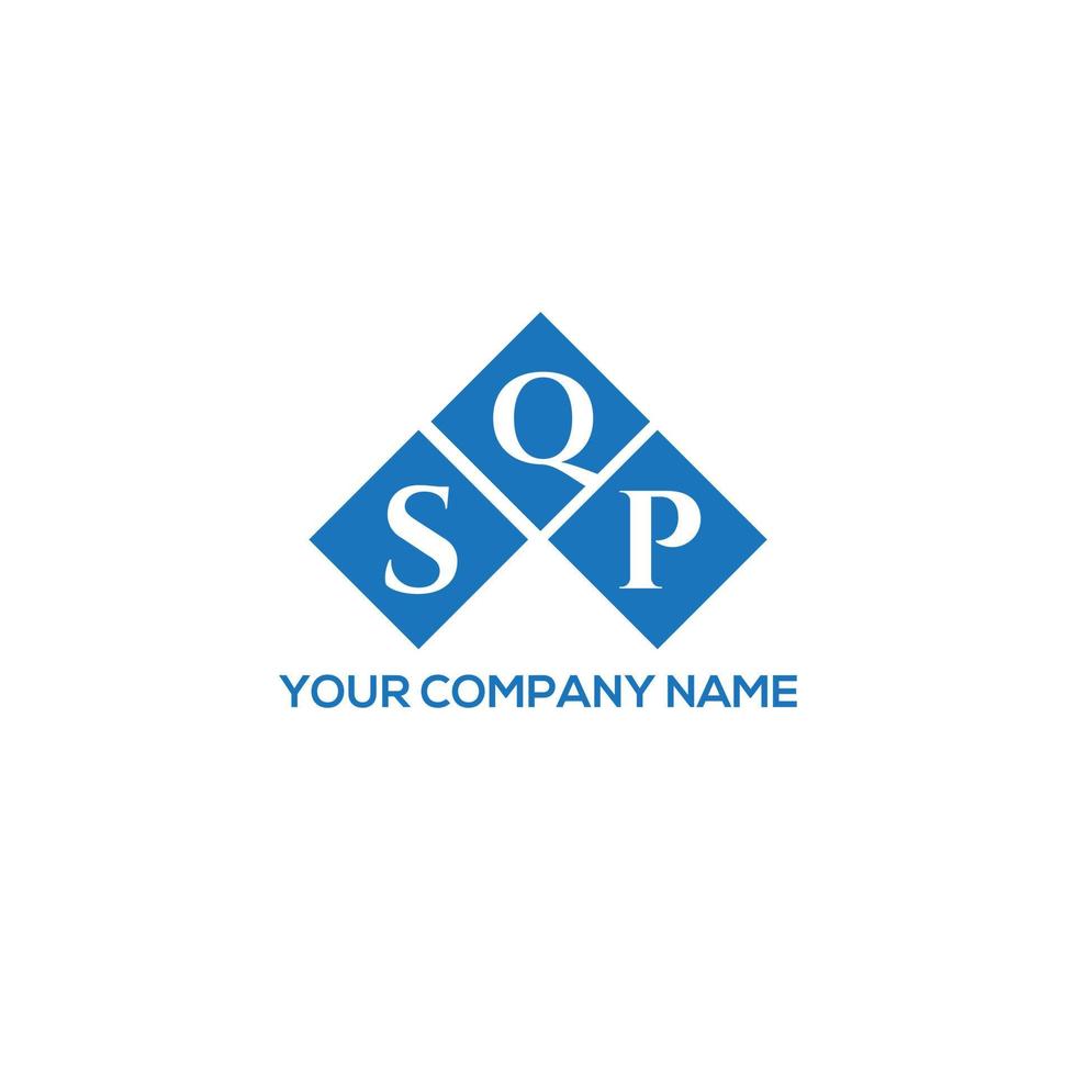 diseño de logotipo de letra sqp sobre fondo blanco. concepto de logotipo de letra de iniciales creativas sqp. diseño de letras sqp. vector