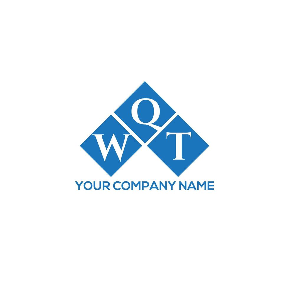 WQT letter logo design on white background. WQT creative initials letter logo concept. WQT letter design. vector