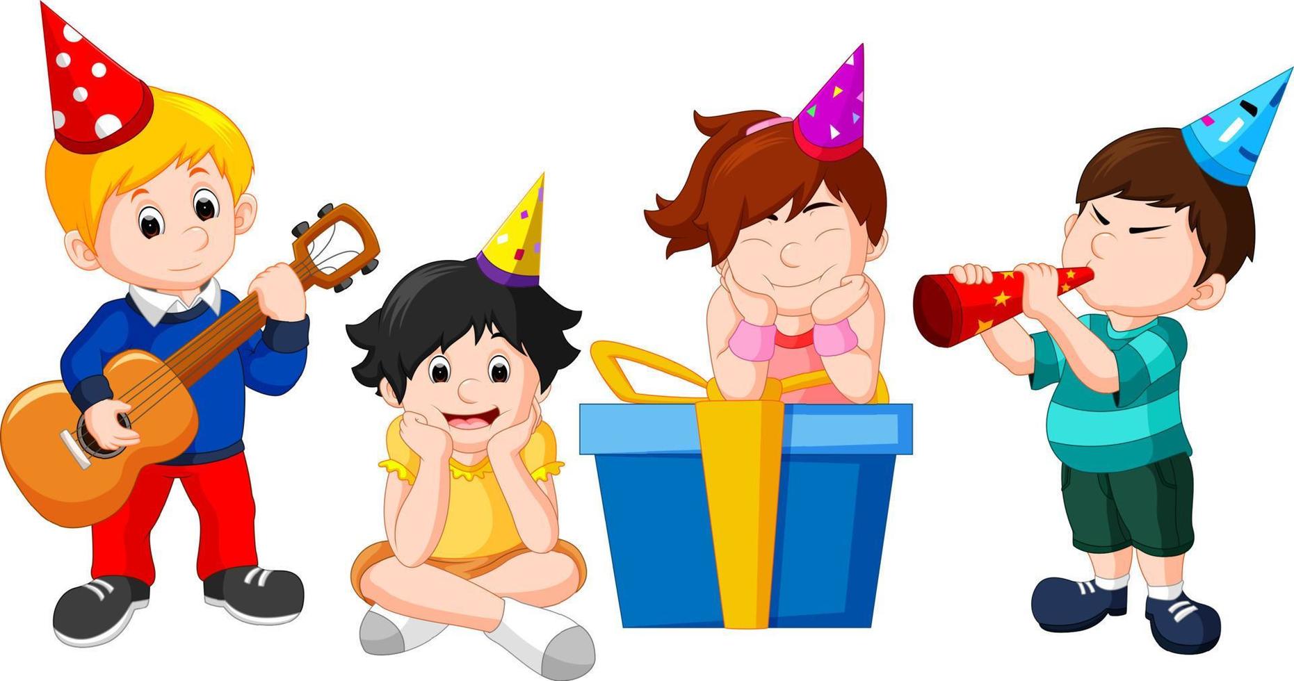 fiesta de cumpleaños de niños vector