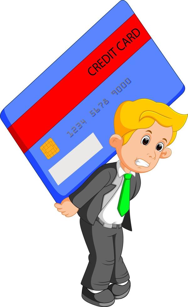 businessman shouldered credit card vector