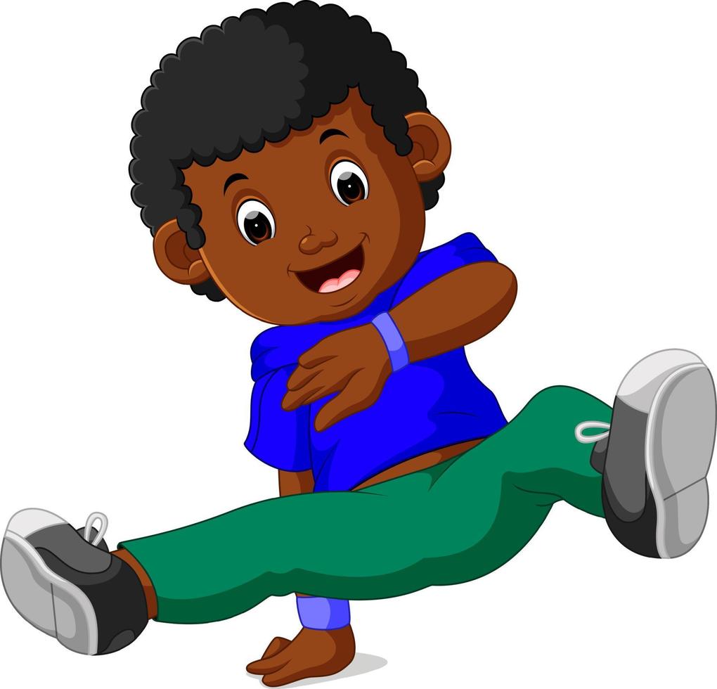 happy boy dancing vector