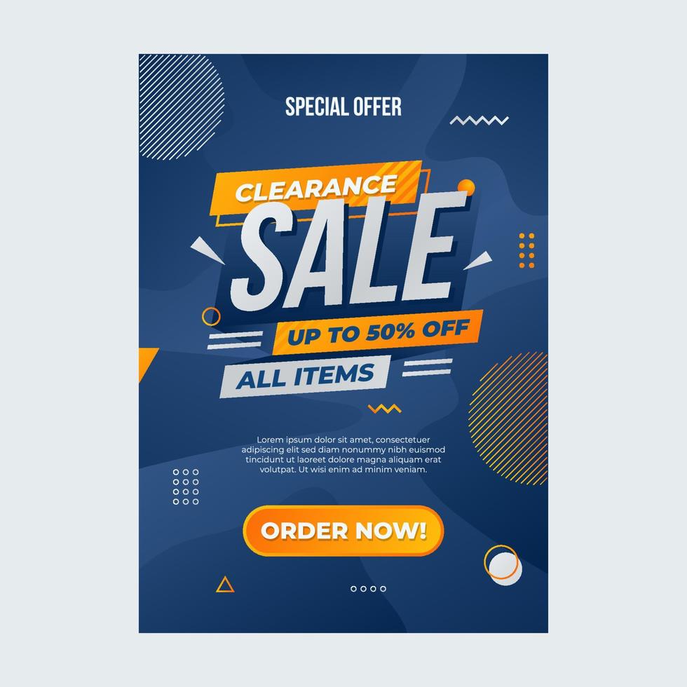 Clearance Sale Poster Template 8658131 Vector Art at Vecteezy