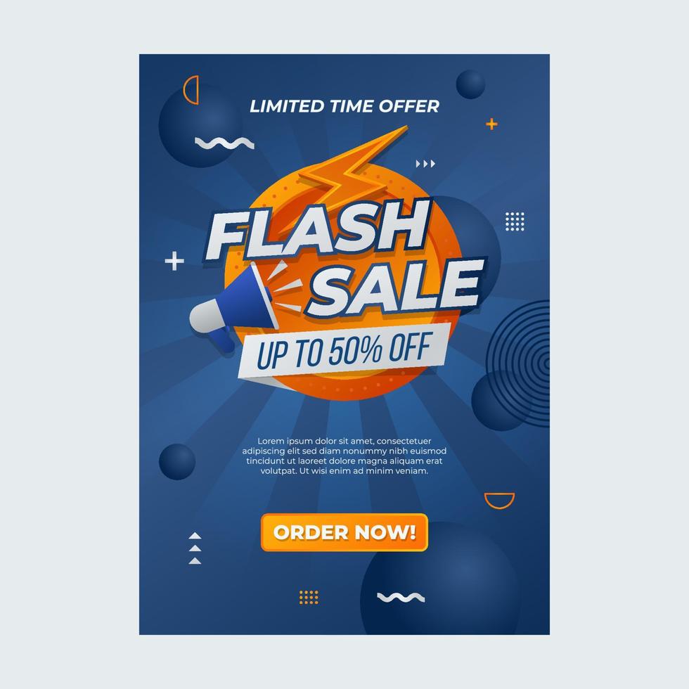 Flash Sale Poster vector