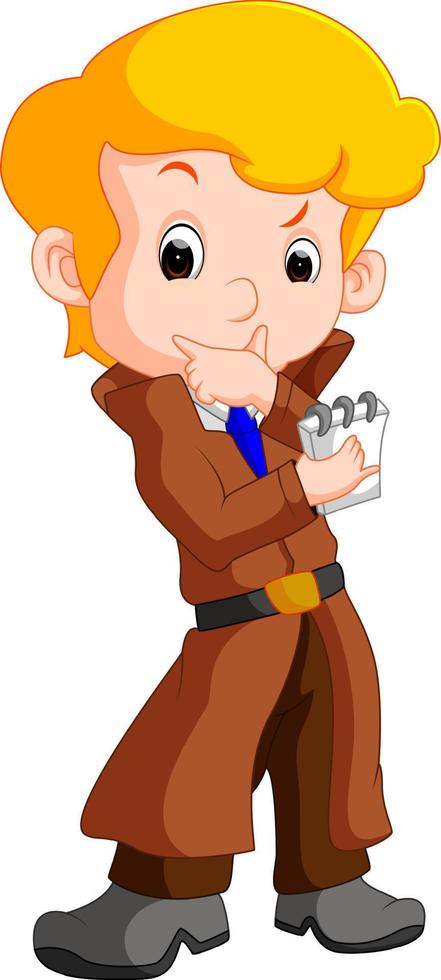 Secret agent with plans vector