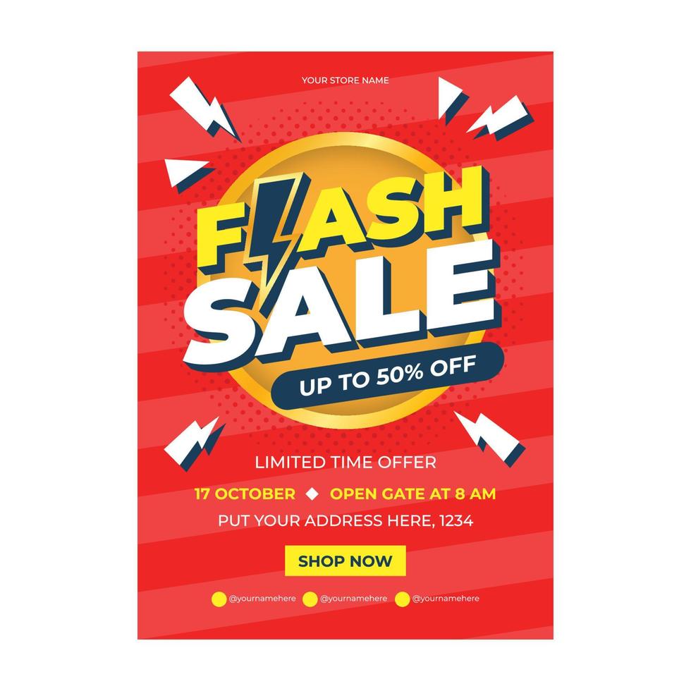 Flash Sale Poster vector