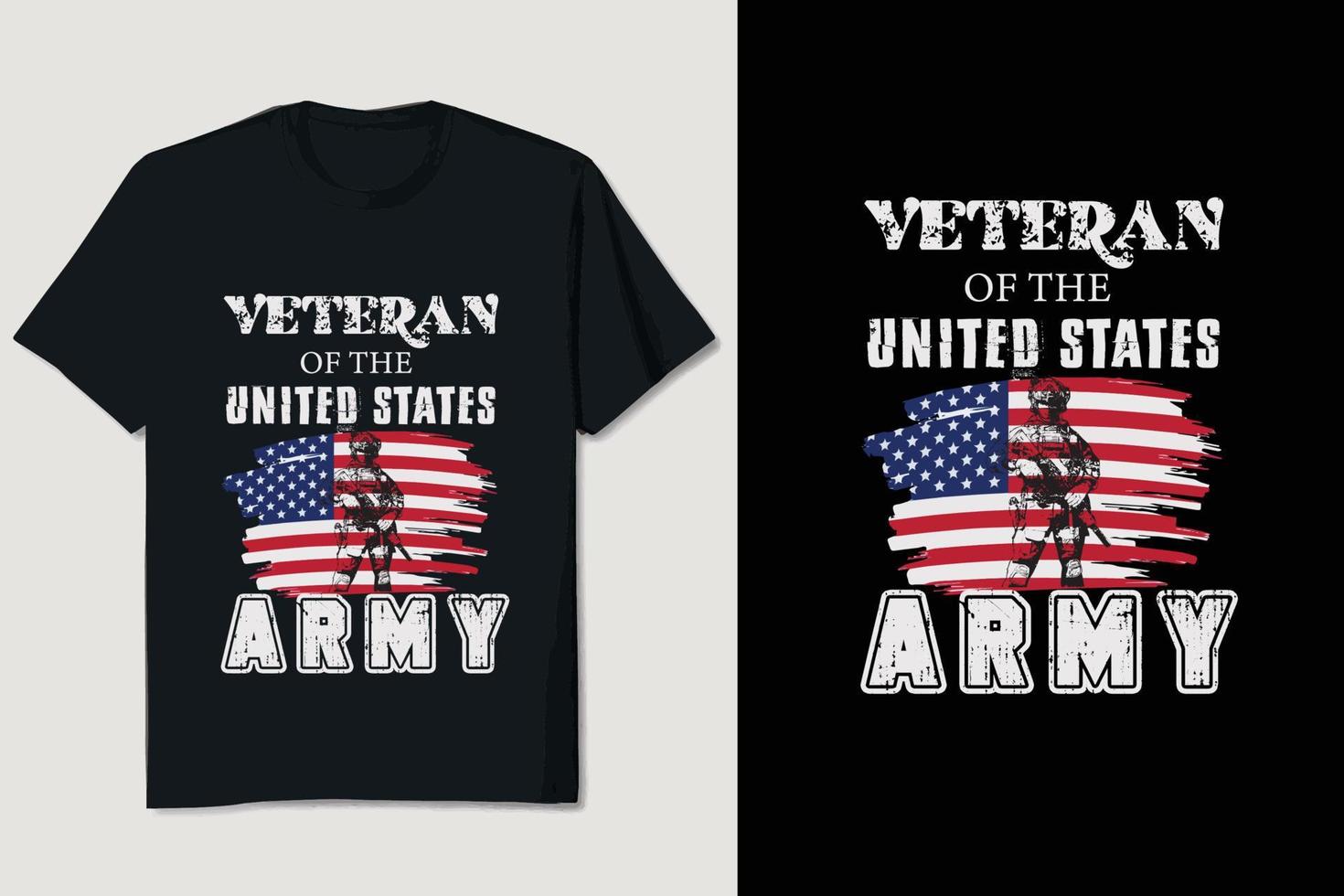 diseño de camiseta veterano vector