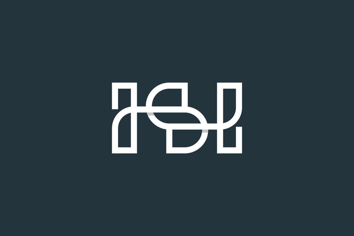 Initial Letter SH Logo or HS Logo Design Vector Template