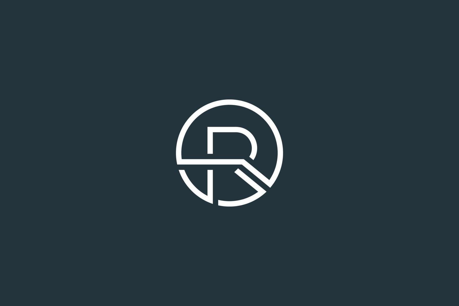 Initial Letter R Circle Logo Design Vector Template