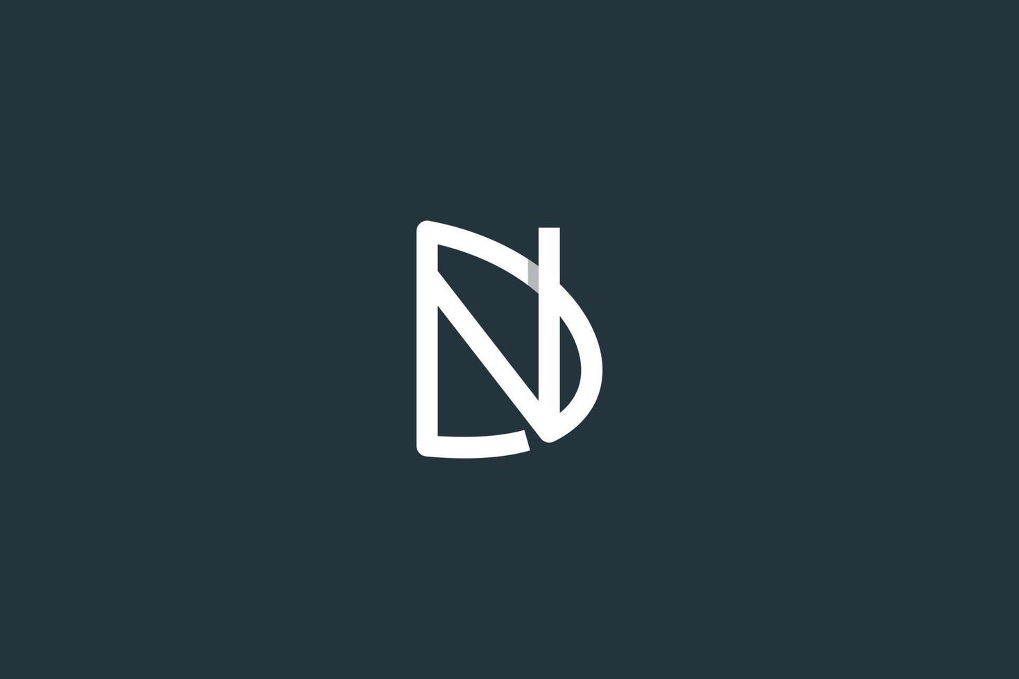 letra inicial nd logo o plantilla de vector de diseño de logotipo dn