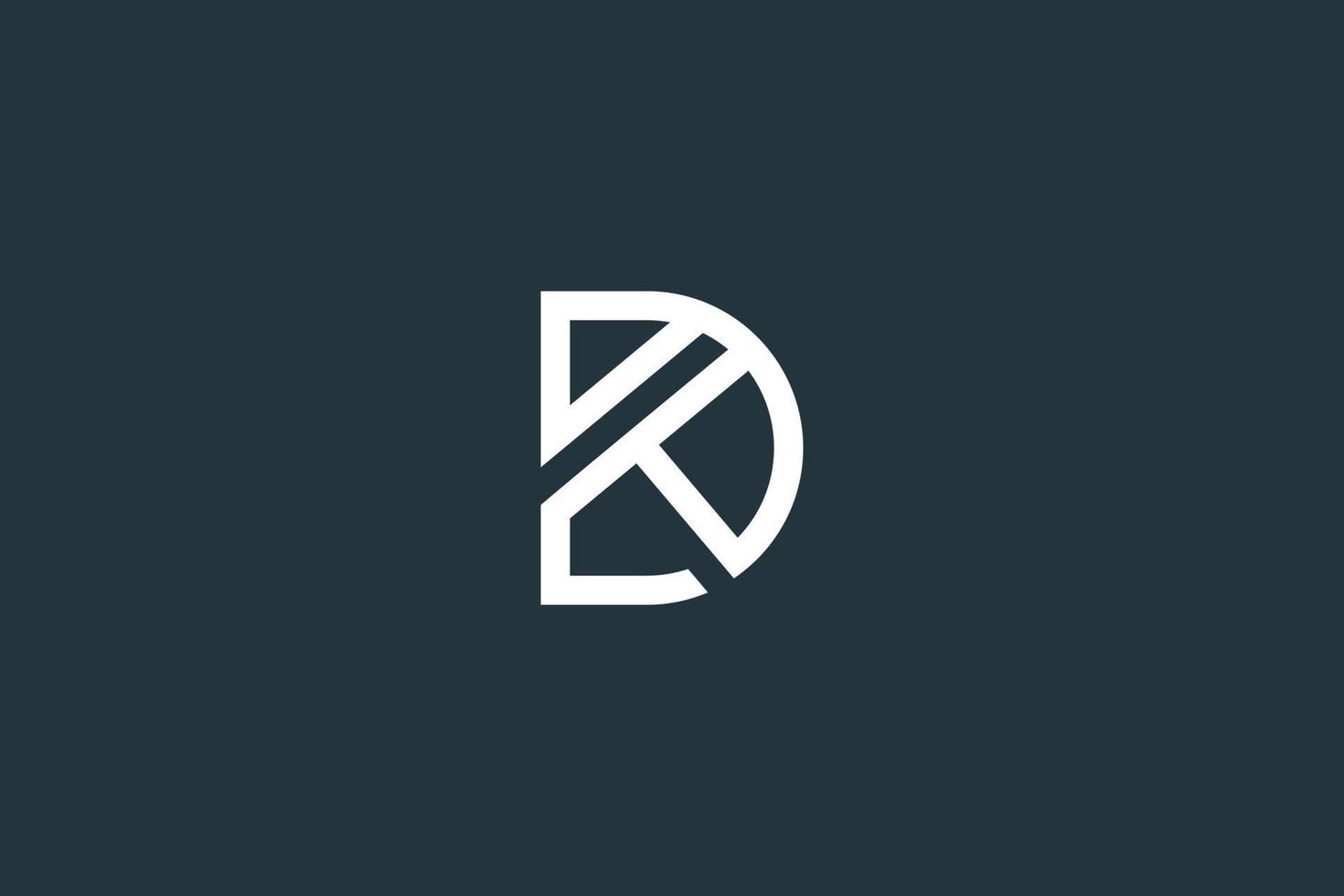 plantilla de vector de diseño de logotipo de letra inicial kd
