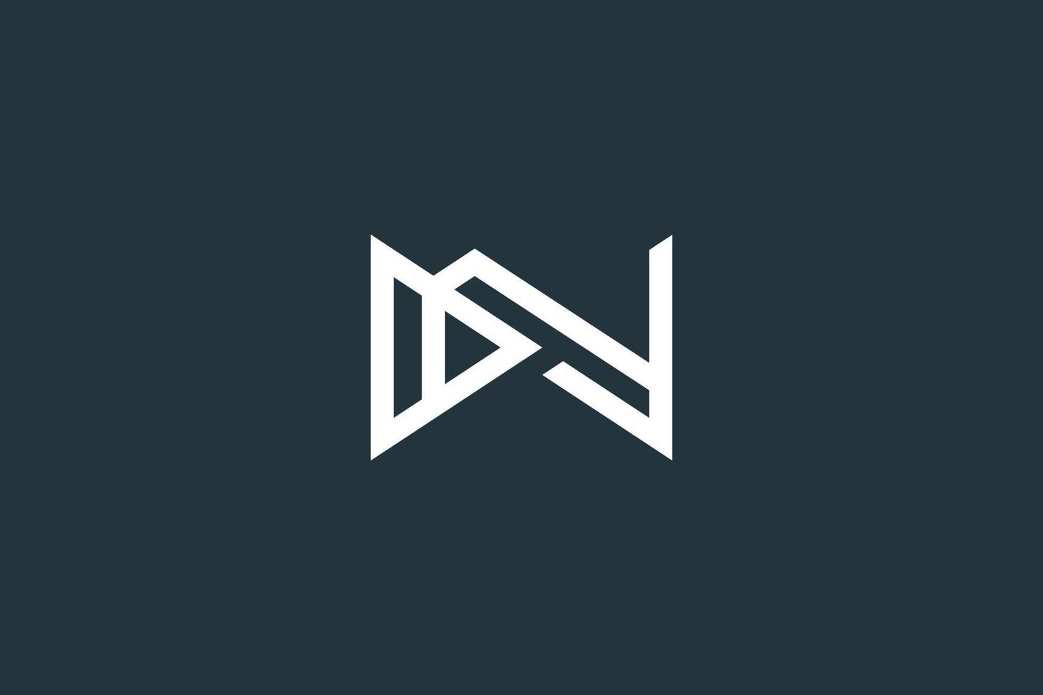 Initial Letter DN Logo Design Vector Template