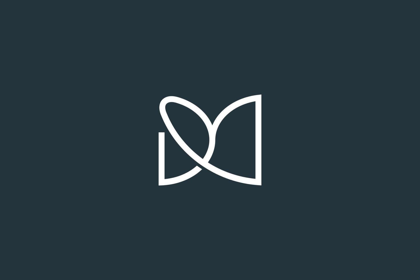 plantilla de vector de diseño de logotipo de letra inicial dm