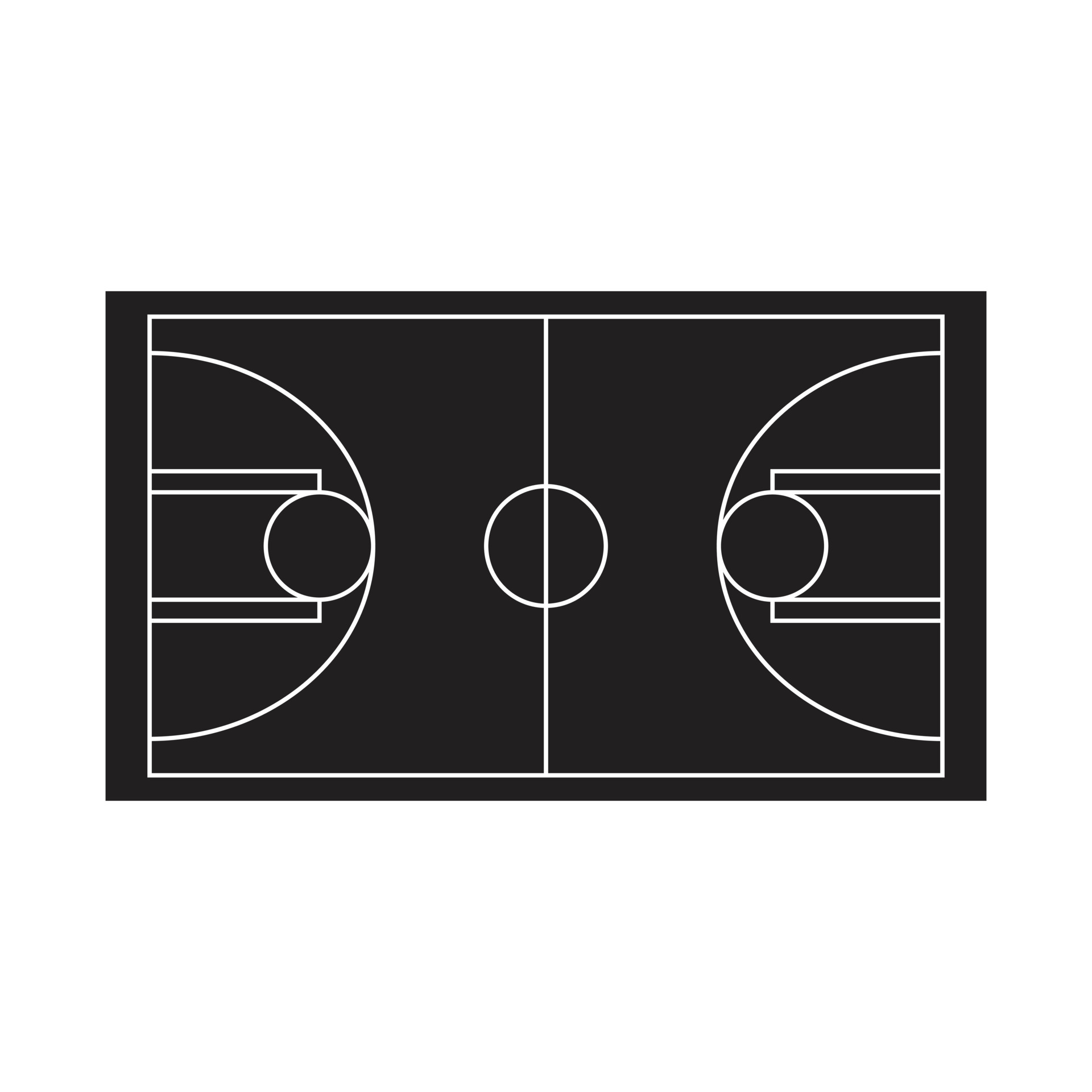 eps10 black vector basketball court icon in simple flat trendy modern style  isolated on white background 8659134 Vector Art at Vecteezy