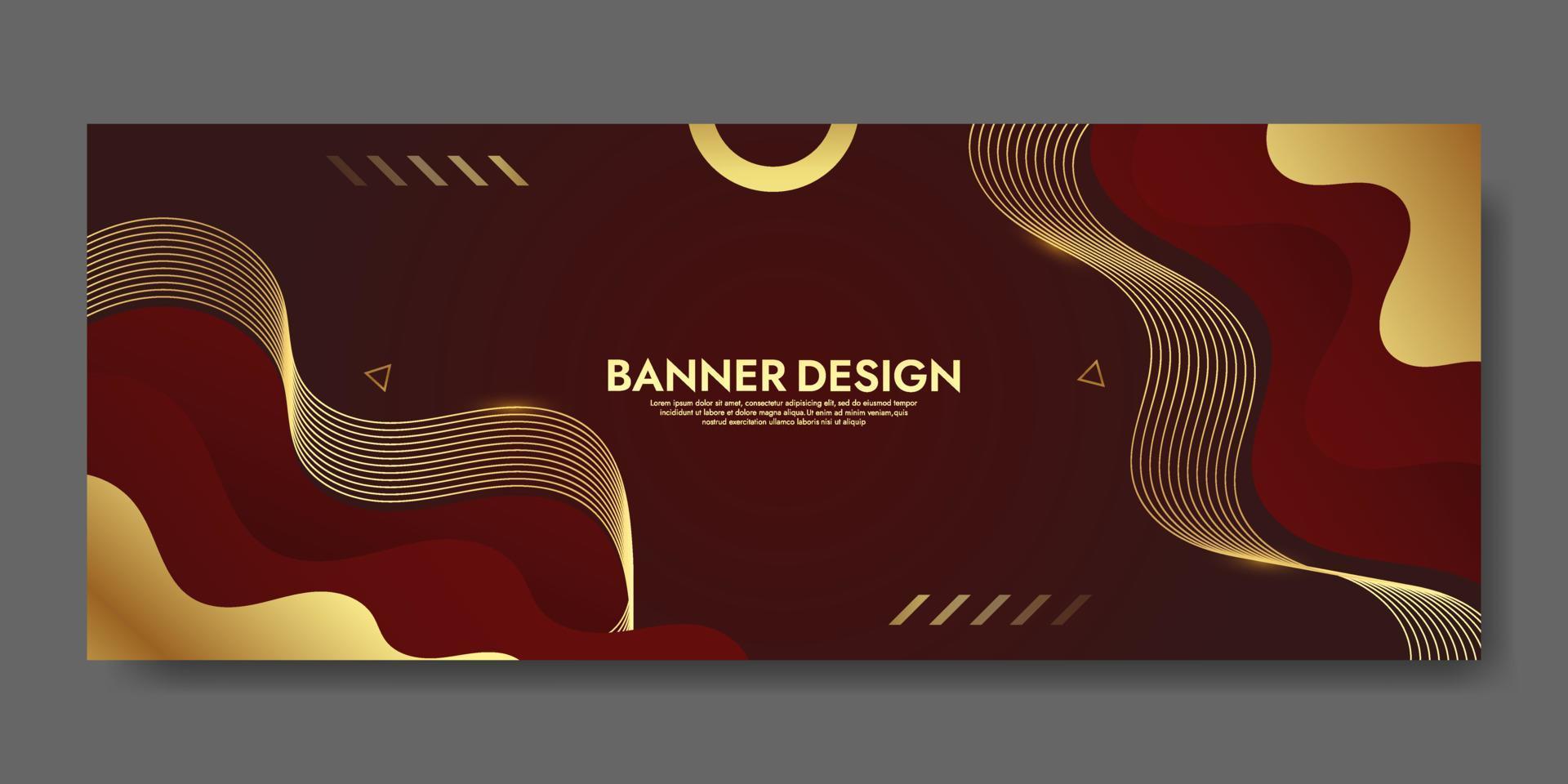 Abstract Red Luxury Fluid Wave Banner Template vector