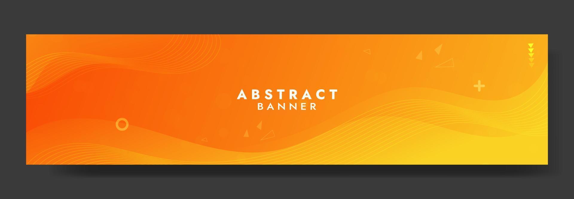 Abstract Orange Fluid Wave Banner Template vector