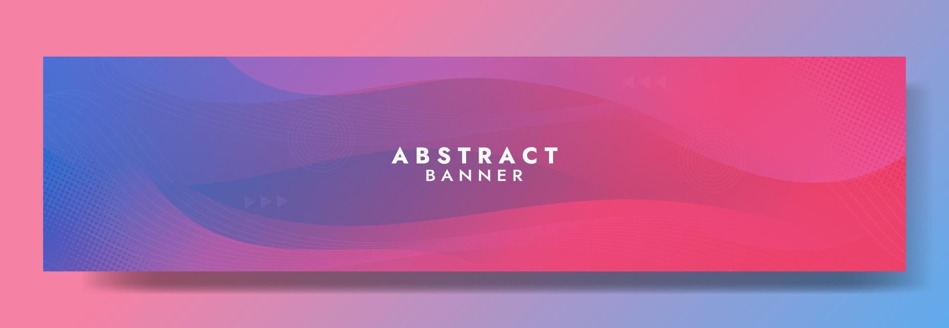 Abstract Colorful Fluid Wave Banner Template vector