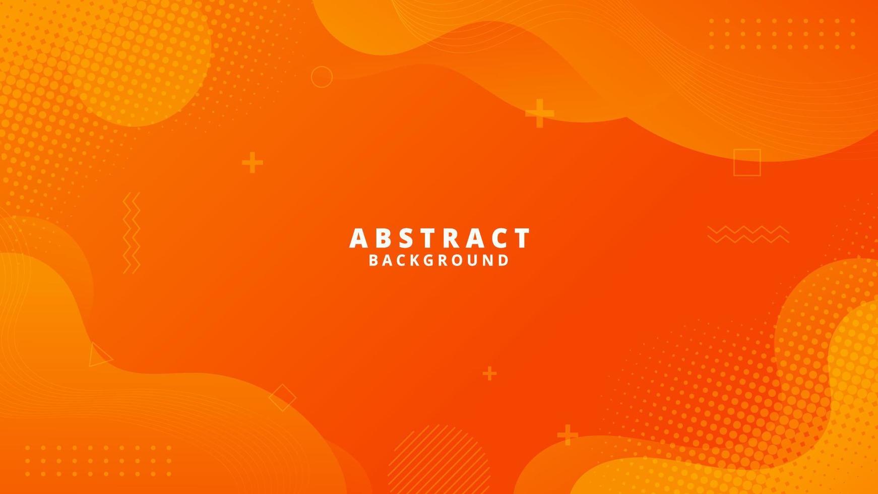 Abstract Orange Fluid Wave Background vector