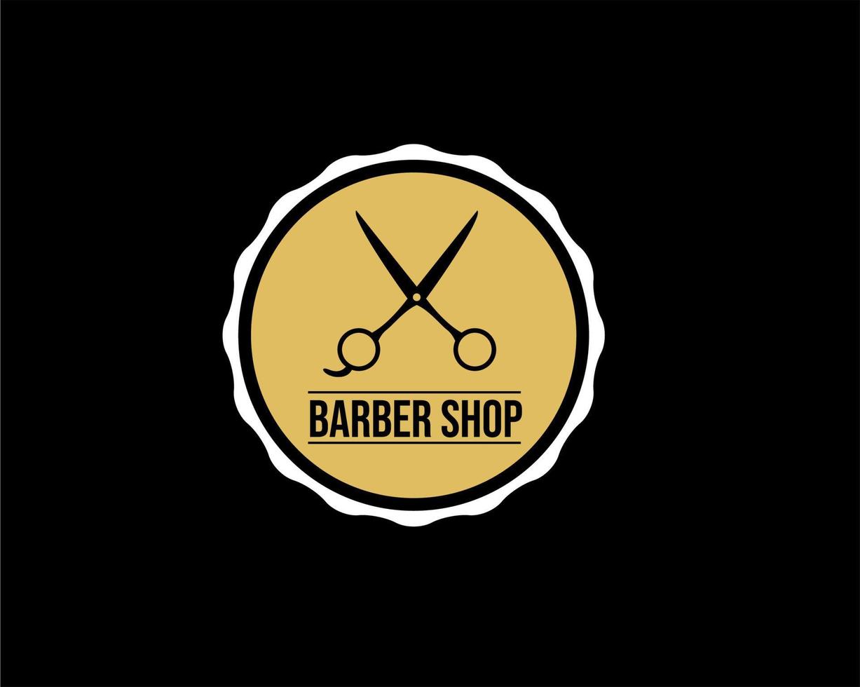 icono de logotipo de barbería simple vector