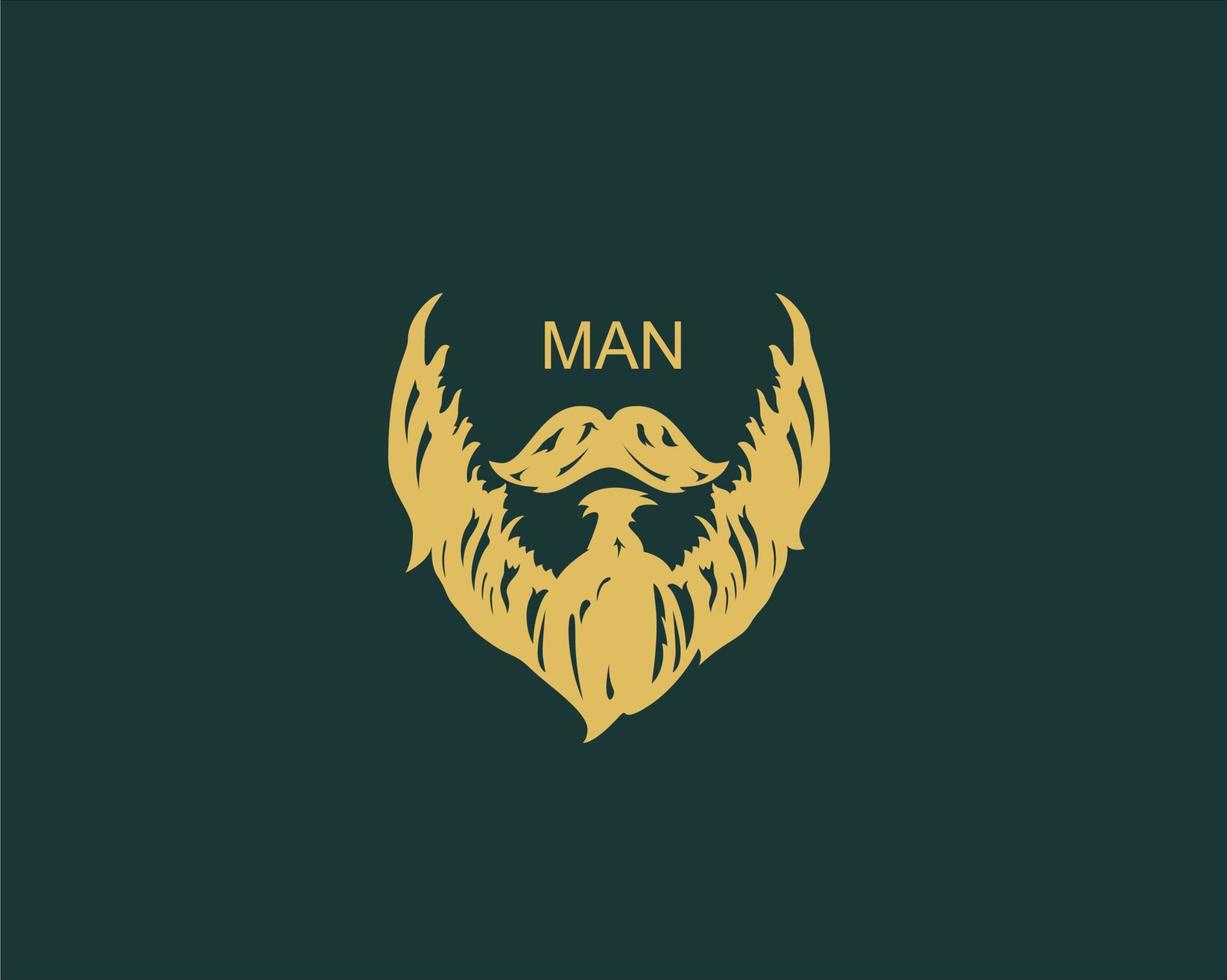 barbeshop logo beard image vector