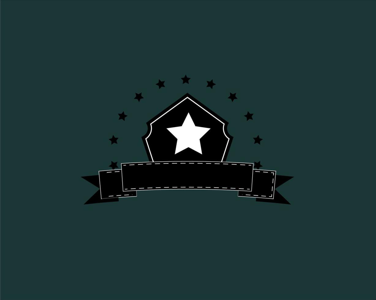 diseño de logotipo de vector de símbolo de estrella con escudo