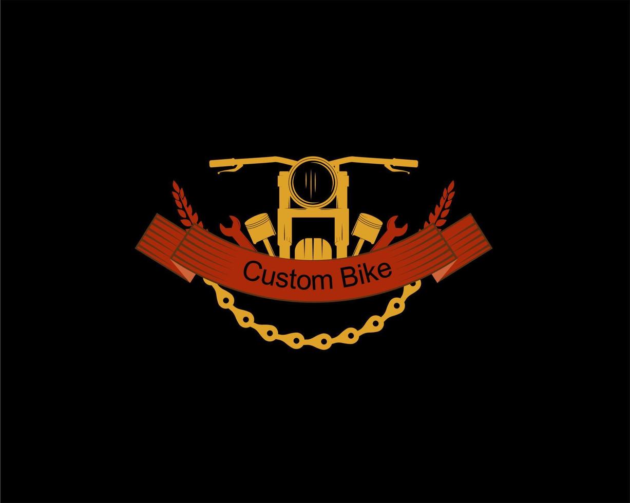 motorbike custom vector logo design