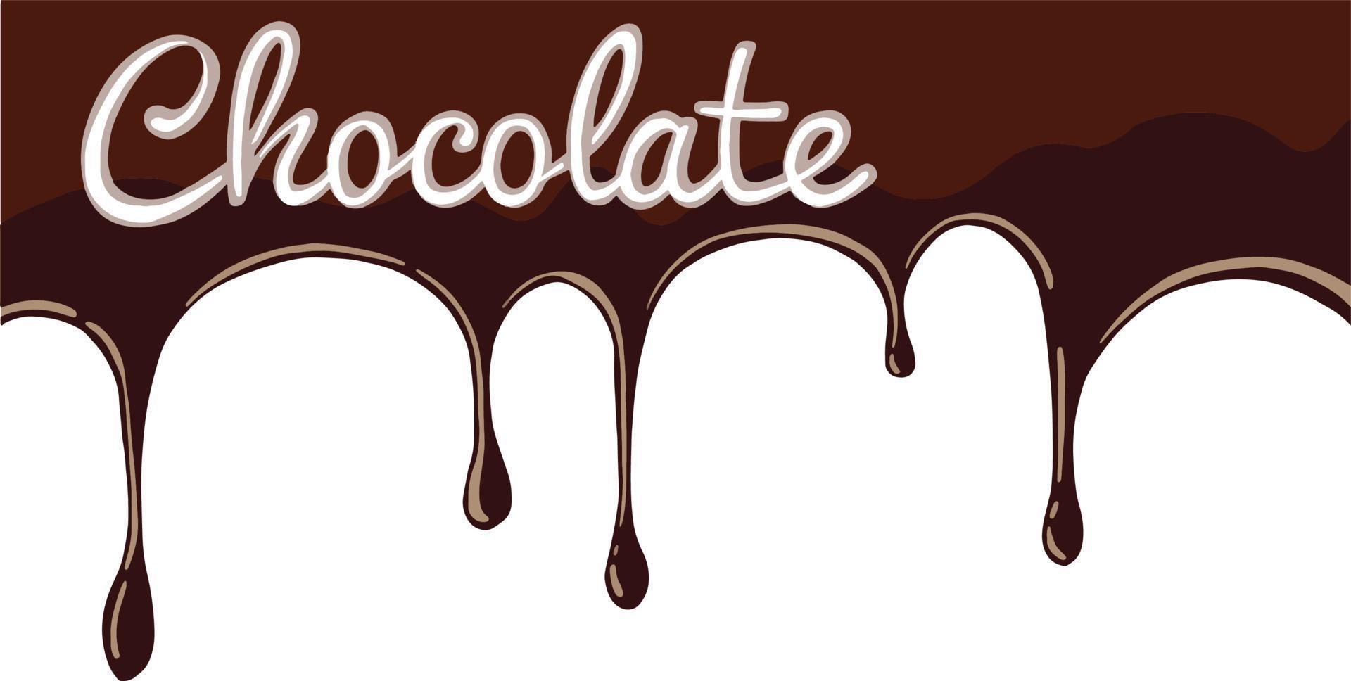 fondo de salpicaduras de chocolate. café caliente marrón o chocolate con gotas y pernos aislados en fondo blanco, . ilustración de alta calidad vector