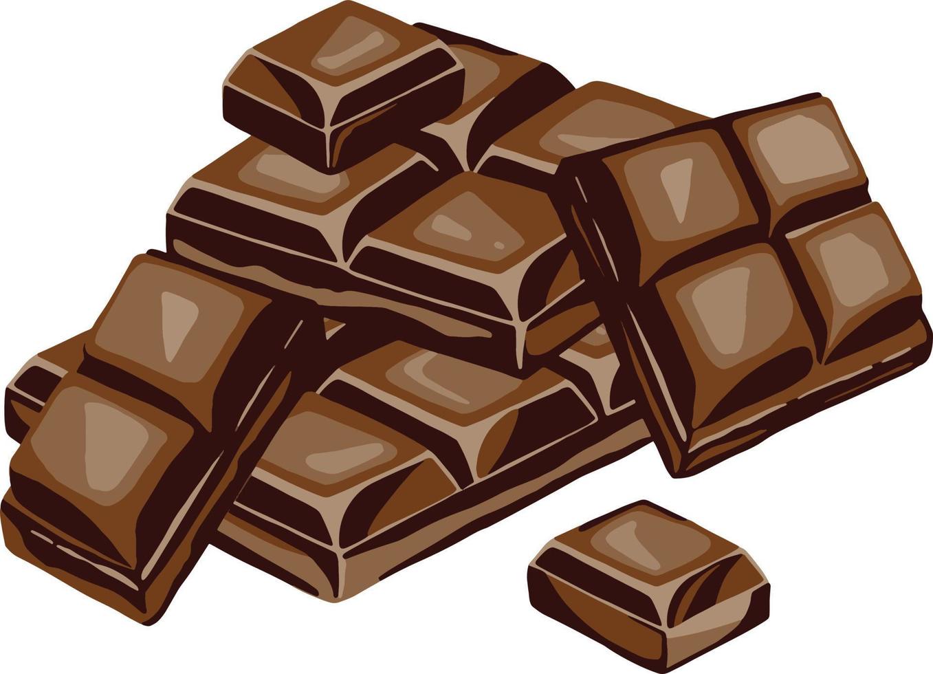 chocolates and flocks bright and juicy illustration vector