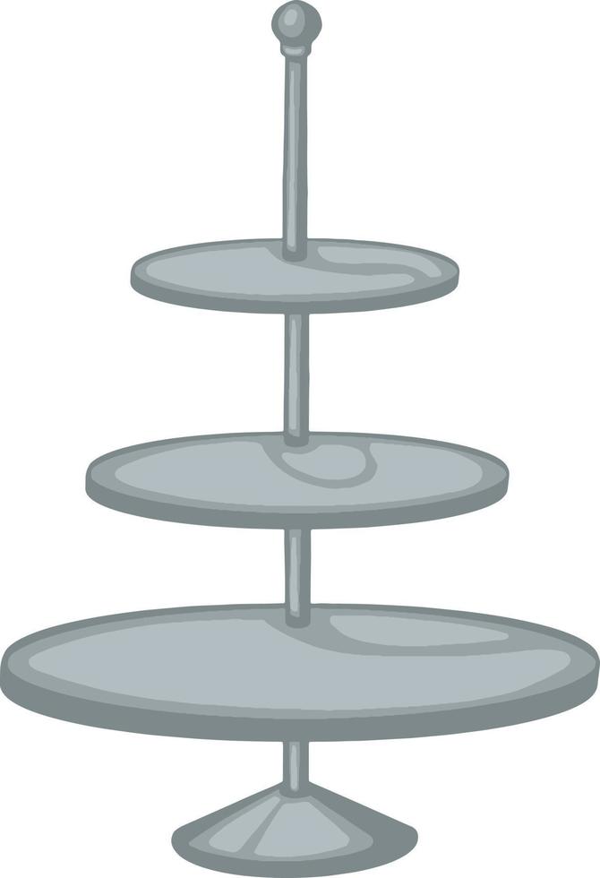 Metallic Cake Stand isolated on white background. High quality illustration vector