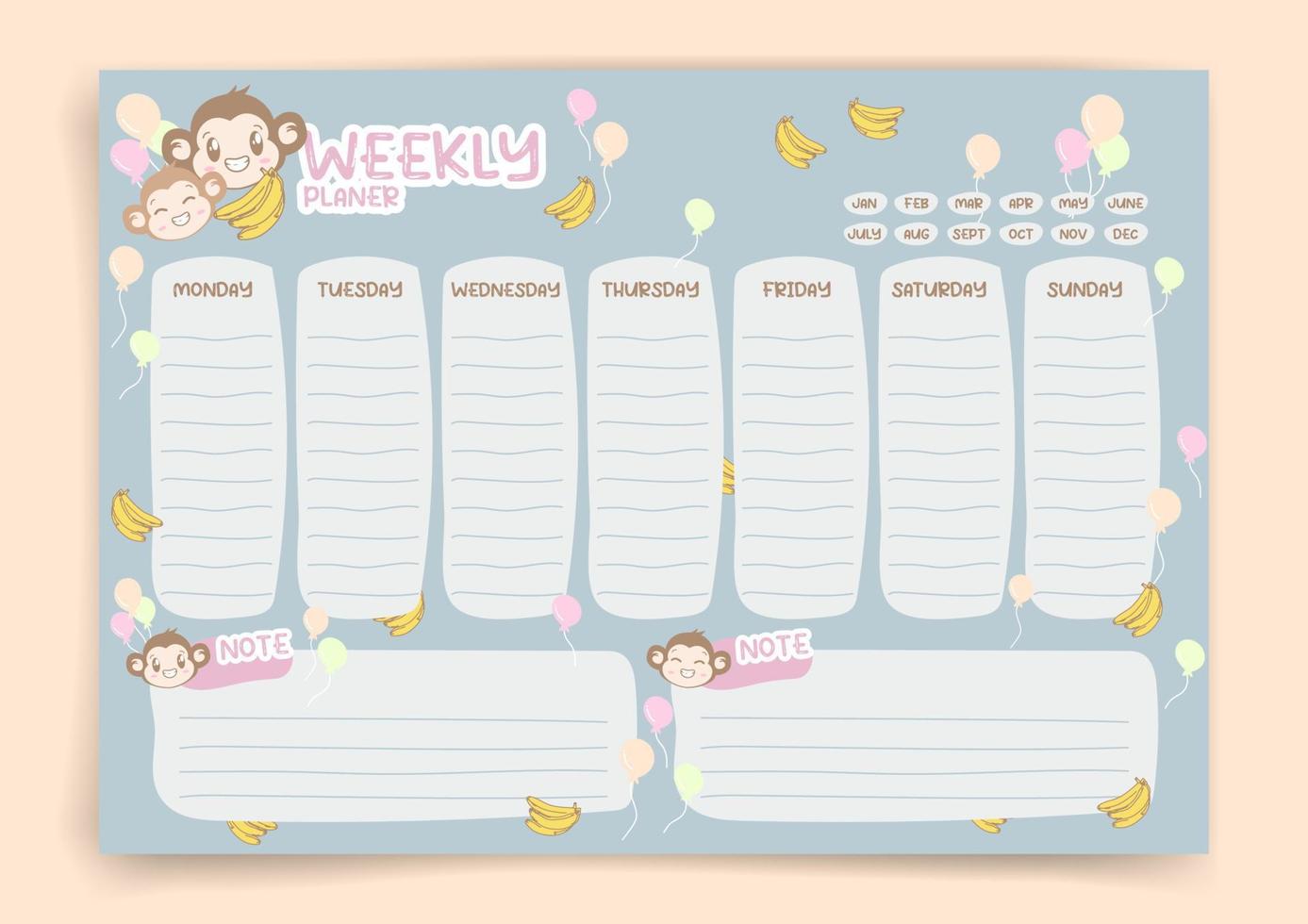 Habit tracker. Monthly planner. Monthly planner habit tracker blank template. Vector illustration. Minimal style. Clean style. Daily to do. Cute style.