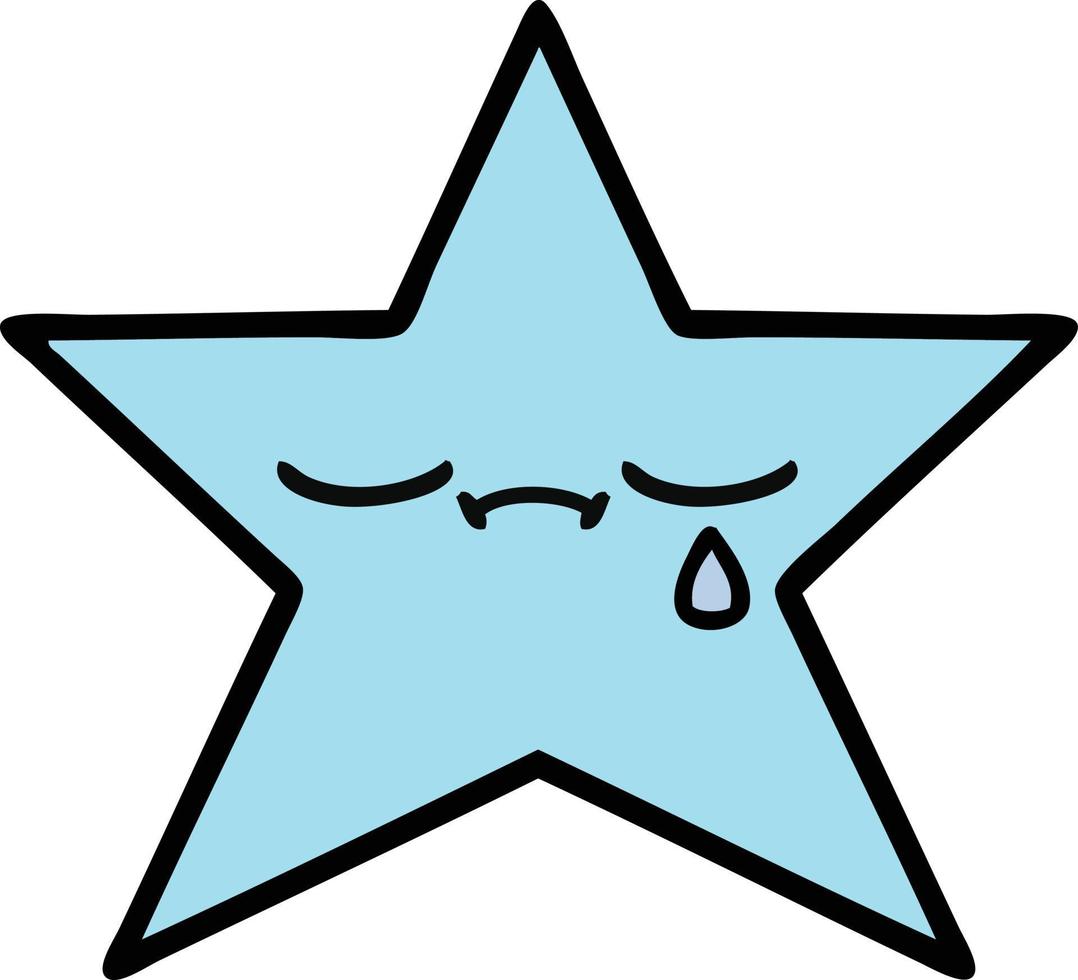 cute cartoon star fish vector