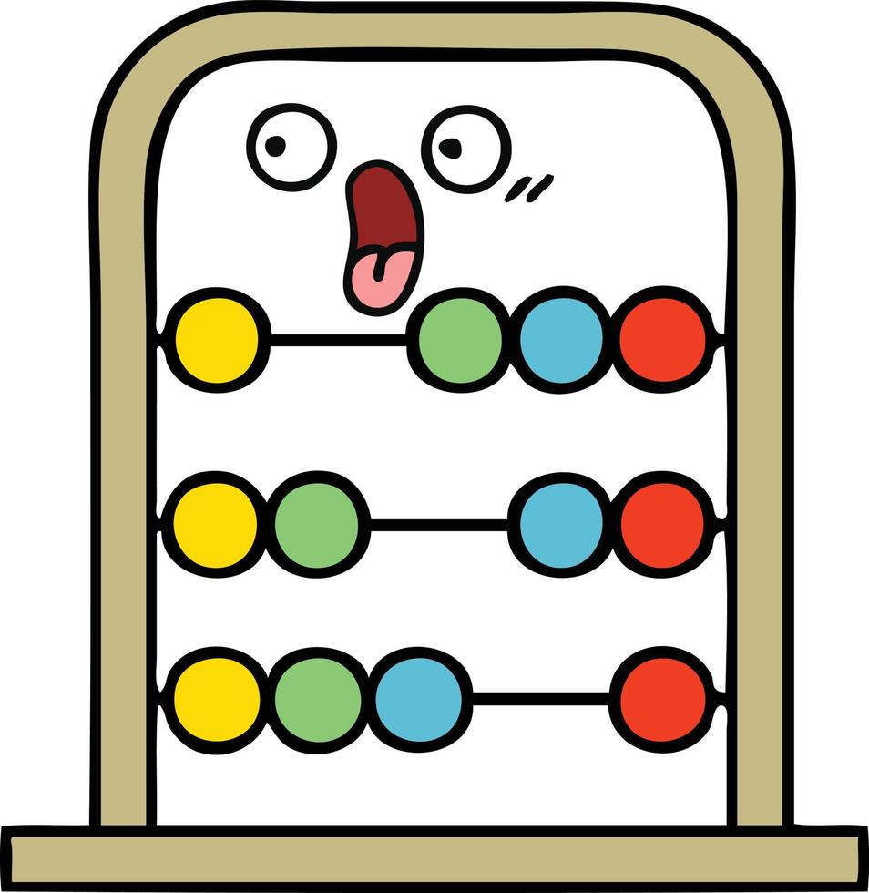 cute cartoon abacus vector