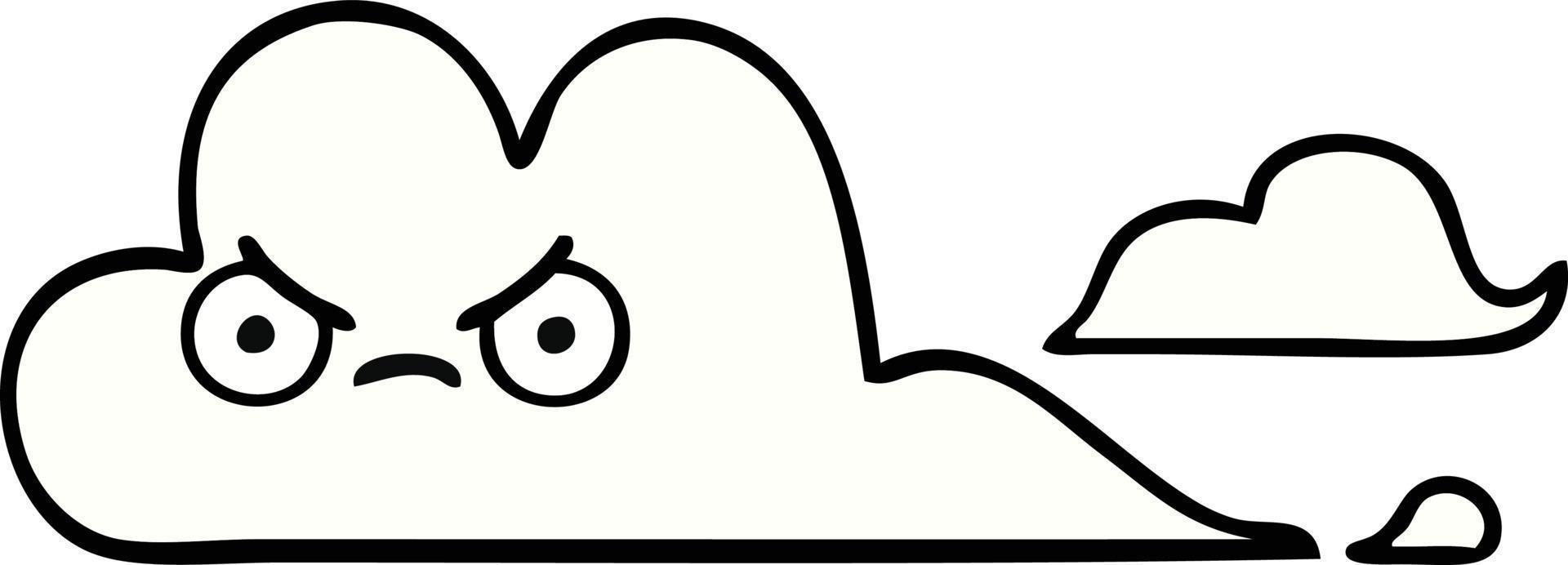 cute cartoon white cloud vector