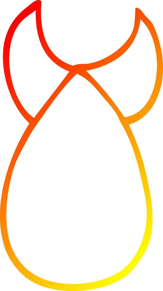 warm gradient line drawing cartoon atomic bomb vector