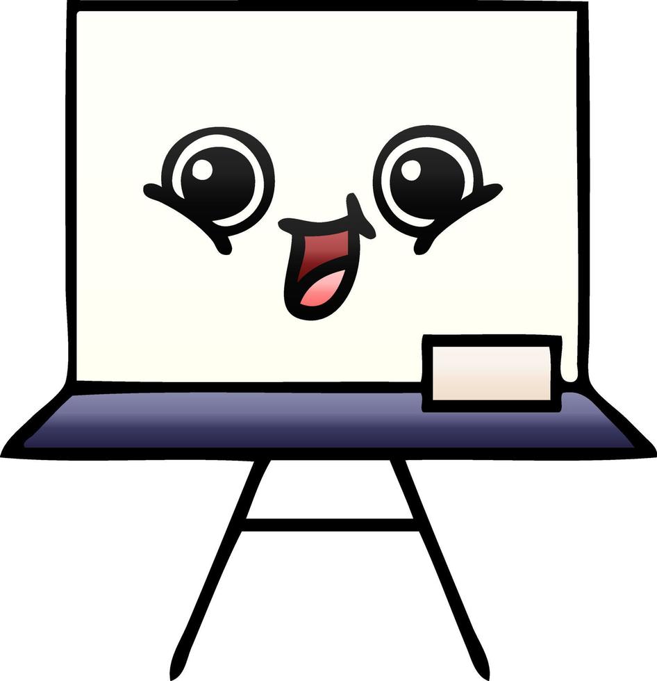gradient shaded cartoon white board vector