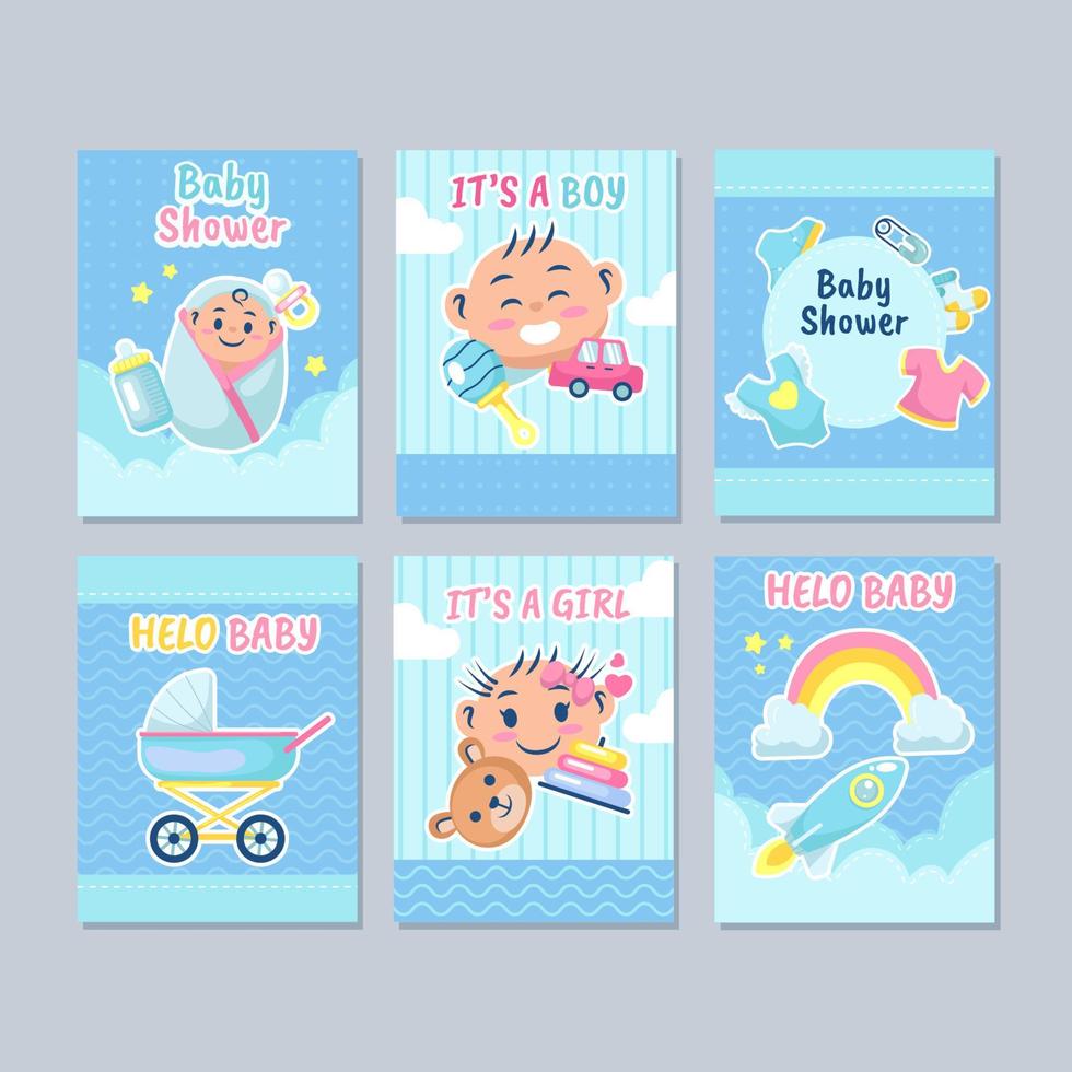 Born Day Card Collection vector