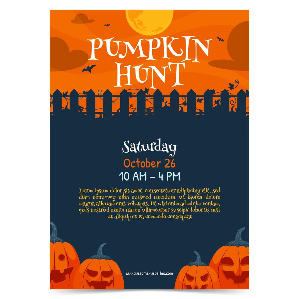 Pumpkin Hunt Poster vector