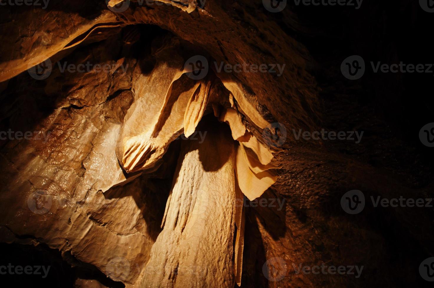 Stalactite of Punkva Caves, Czech Republic. photo