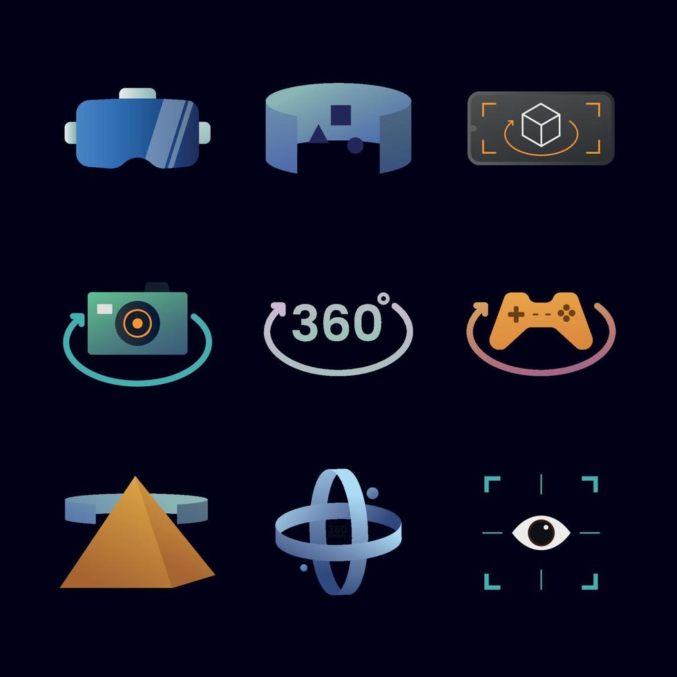 icono de tecnología 360 vector