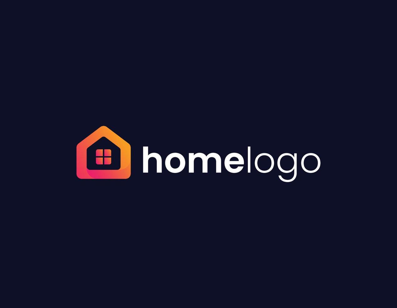 plantilla de vector de logotipo de gradiente de bienes raíces de hogar creativo abstracto gratis