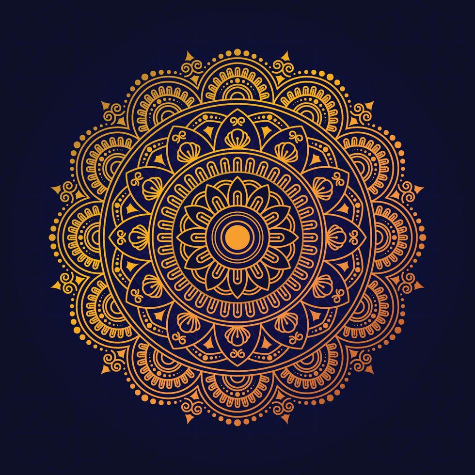 Luxury Golden Royal Mandala Design Vector for Background, Henna, Mahanadi, Tattoo, Islamic, Ornament, Festival, Alpona