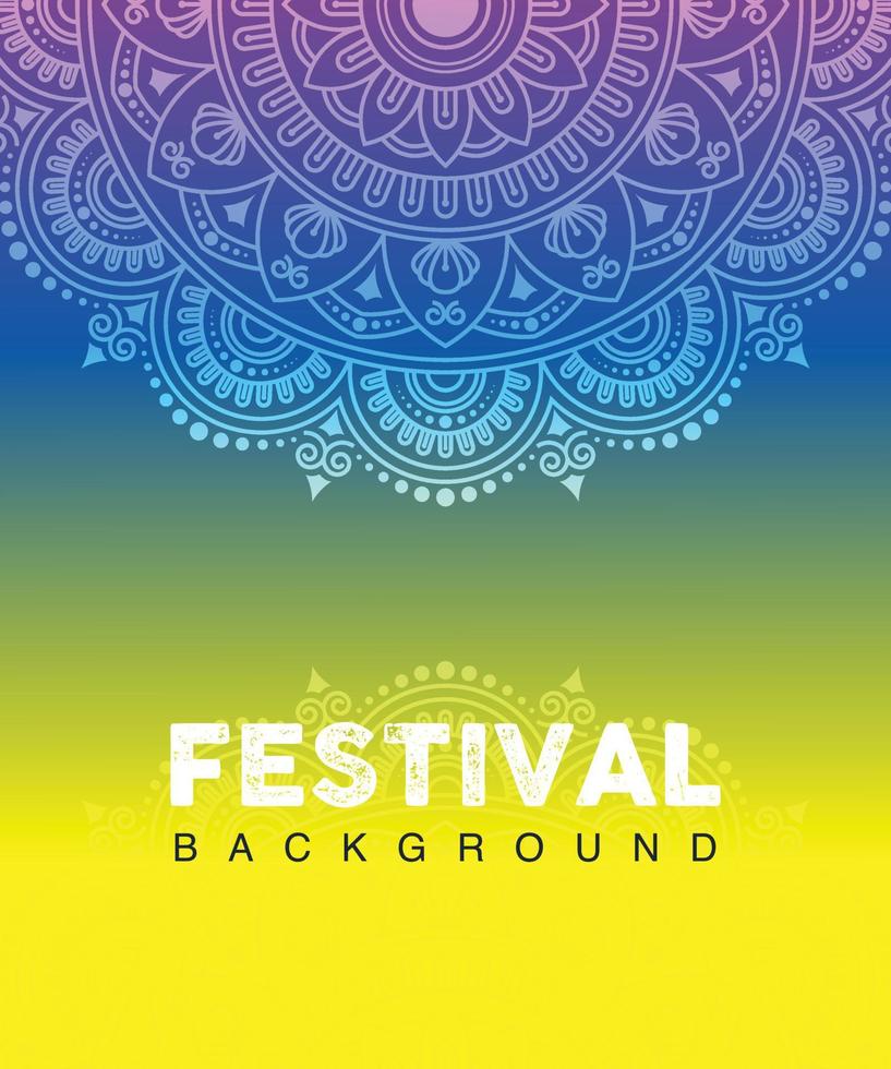 Luxury Colorful Mandala Festival Background Vector Template Free
