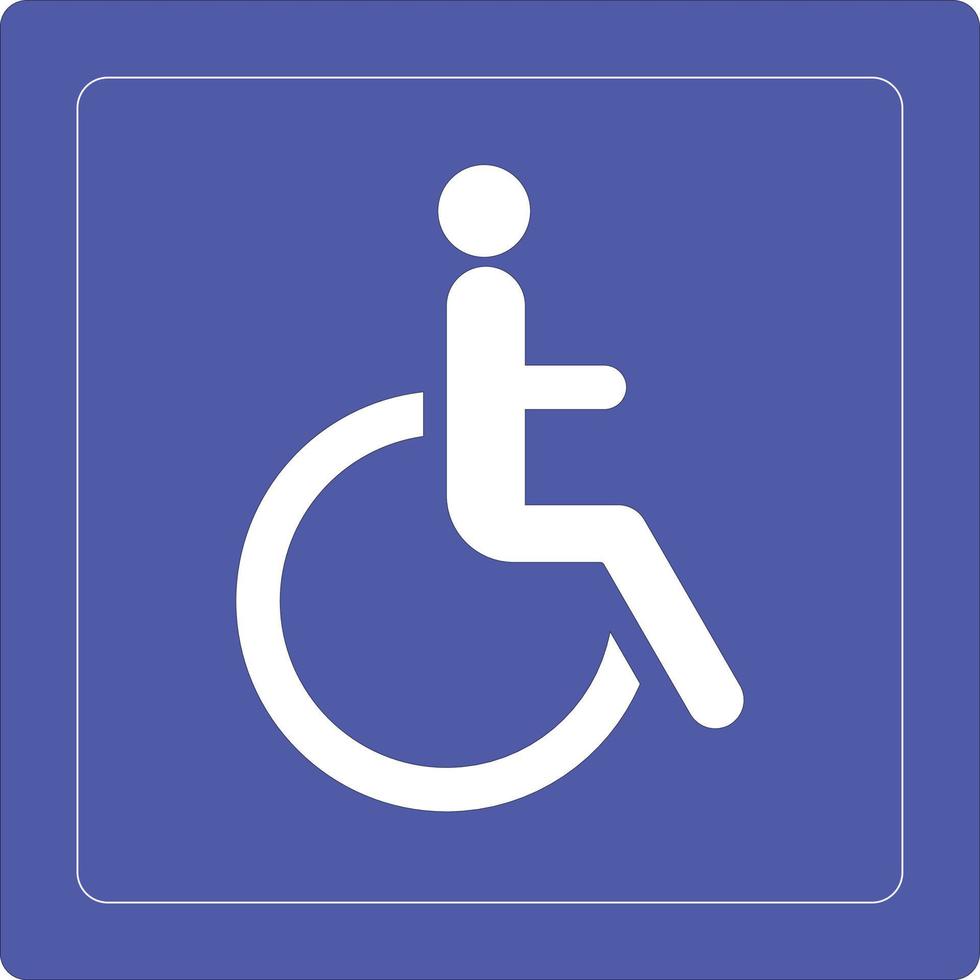 handicap parking sign on white disability vector